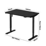 NNEED Electric Standing Desk Single Motor 140cm Black