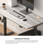 NNEED 140CM Electric Standing Desk Adjustable Black&Grey-Oak