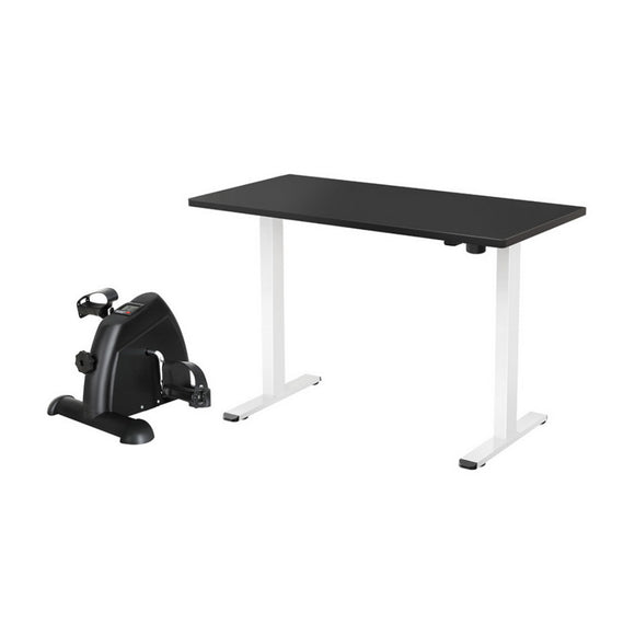 NNEDSZ 140cm Artiss Electric Standing Desk with Mini Pedal Exercise Bike Home Office