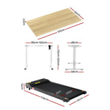 NNEDSZ Artiss 120cm Automatic Standing Desk with 400mm Electric Walking Pad Treadmill