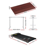 NNEDSZ Artiss 120cm Automatic Standing Desk with 400mm Electric Walking Pad Treadmill