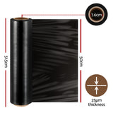 NNEDSZ 500mm x 400m Stretch Film Pallet Shrink Wrap 1 Roll Package Use Plastic Black