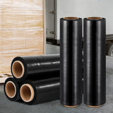 NNEDSZ 500mm x 400m Stretch Film Pallet Shrink Wrap 5 Rolls Package Use Plastic Black