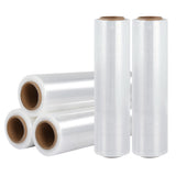 NNEDSZ 500mm x 400m Stretch Film Pallet Shrink Wrap 5 Rolls Package Use Plastic Clear