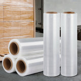 NNEDSZ 500mm x 400m Stretch Film Pallet Shrink Wrap 5 Rolls Package Use Plastic Clear