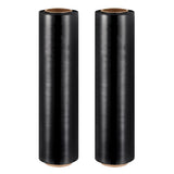 NNEDSZ 500mm x 400m Stretch Film Pallet Shrink Wrap 2 Rolls Package Use Plastic Black
