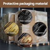 NNEDSZ 500mm x 400m Stretch Film Pallet Shrink Wrap 2 Rolls Package Use Plastic Black