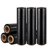 NNEDSZ 500mm x 400m Stretch Film Pallet Shrink Wrap 6 Rolls Package Use Plastic Black