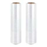 NNEDSZ 500mm x 400m Stretch Film Pallet Shrink Wrap 2 Rolls Package Use Plastic Clear