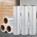 NNEDSZ 500mm x 400m Stretch Film Pallet Shrink Wrap 6 Rolls Package Use Plastic Clear