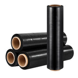 NNEDSZ 500mm x 400m Stretch Film Pallet Shrink Wrap 4 Rolls Package Use Plastic Black