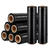 NNEDSZ 500mm x 400m Stretch Film Pallet Shrink Wrap 8 Rolls Package Use Plastic Black