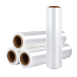 NNEDSZ 500mm x 400m Stretch Film Pallet Shrink Wrap 4 Rolls Package Use Plastic Clear