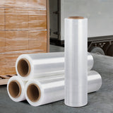 NNEDSZ 500mm x 400m Stretch Film Pallet Shrink Wrap 4 Rolls Package Use Plastic Clear