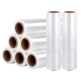 NNEDSZ 500mm x 400m Stretch Film Pallet Shrink Wrap 8 Rolls Package Use Plastic Clear