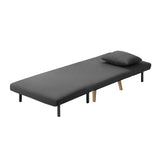 NNEED Lounge Sofa Bed Linen Fabric Single Seat Grey