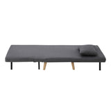 NNEED Lounge Sofa Bed Linen Fabric Single Seat Grey