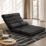 NNEED Lounge Sofa Bed Floor Recliner 2 seater Folding Charcoal