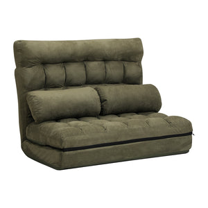NNEED Lounge Sofa Bed Floor Recliner 2 seater Folding Green