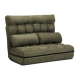 NNEED Lounge Sofa Bed Floor Recliner 2 seater Folding Green