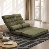 NNEED Lounge Sofa Bed Floor Recliner 2 seater Folding Green