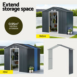 NNEDSZ Giantz Garden Shed Extension Kit Outdoor Storage Tool Sheds Workshop House Shelter