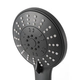 NNEDSZ Handheld Shower Head 4.5" High Pressure 5 Modes Poweful Round Black