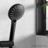 NNEDSZ Handheld Shower Head 4.5" High Pressure 5 Modes Poweful Round Black
