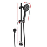 NNEDSZ Handheld Shower Head Wall Holder 4.7'' High Pressure Adjustable 3 Modes Black