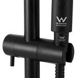 NNEDSZ Handheld Shower Head Wall Holder 4.7'' High Pressure Adjustable 3 Modes Black