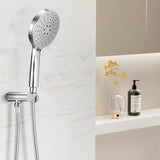 NNEDSZ Handheld Shower Head Holder 4.7'' High Pressure Silver