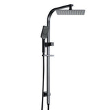 NNEDSZ 10'' Rain Shower Head Set Handheld Square High Pressure Black