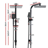 NNEDSZ 10'' Rain Shower Head Set Handheld Square High Pressure Black