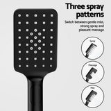 NNEDSZ 10'' Rain Shower Head Set Handheld Square High Pressure Black
