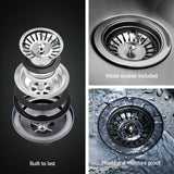 NNEDSZ Cefito Kitchen Sink Basin Stainless Steel Under/Top/Flush Mount Bowl 122X45CM