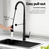 NNEDSZ Cefito Stainless Steel Sink 70x45CM With Pull Out Mixer Tap Kitchen Basin Single Bowl Black