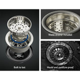 NNEDSZ Cefito Kitchen Sink 75X45CM Stainless Steel Basin Single Bowl Drain Part Black