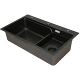 NNEDSZ Cefito Kitchen Sink 75X45CM Stainless Steel Basin Single Bowl Drain Part Black