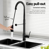 NNEDSZ Cefito Stainless Steel Sink 77x45CM With Pull Out Mixer Tap Kitchen Double Bowl Black