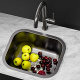 NNEDSZ Cefito Kitchen Sink 30X36CM Stainless Steel Nano Basin Single Bowl Black