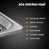 NNEDSZ Cefito Kitchen Sink 61X43CM Stainless Steel Basin Single Bowl Silver Drain Basket