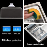 NNEDSZ Cefito Kitchen Sink 61X43CM Stainless Steel Basin Single Bowl Silver Drain Basket
