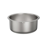 NNEDSZ Cefito Kitchen Sink 43cm Round Stainless Steel Basin Single Bowl Silver