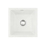 Cefito Kitchen Sink 38x38cm Granite Stone Sink Single Bowl White