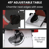 NNEMB Bench Belt and Disc Sander Combo, 100mm Linisher + 150mm Disc, S1 Rated 400W Brushless Motor, Horizontal & Vertical Sanding