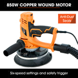NNEMB 180mm 850W Handheld Drywall Sander, Electric Dry Wall Sanding Machine, with Automatic Vacuum System, LED Worklight, 6x Sanding Discs