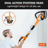 NNEMB 225mm 750W Telescopic Long Reach Dry Wall Sander Kit, Foldable, Vacuum System, LED Worklight, 6x Sanding Discs