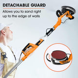 NNEMB 225mm 750W Telescopic Long Reach Dry Wall Sander Kit, Foldable, Vacuum System, LED Worklight, 6x Sanding Discs