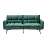 NNEED Sofa Bed Velvet 3-Seater Green