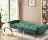 NNEED Sofa Bed Velvet 3-Seater Green